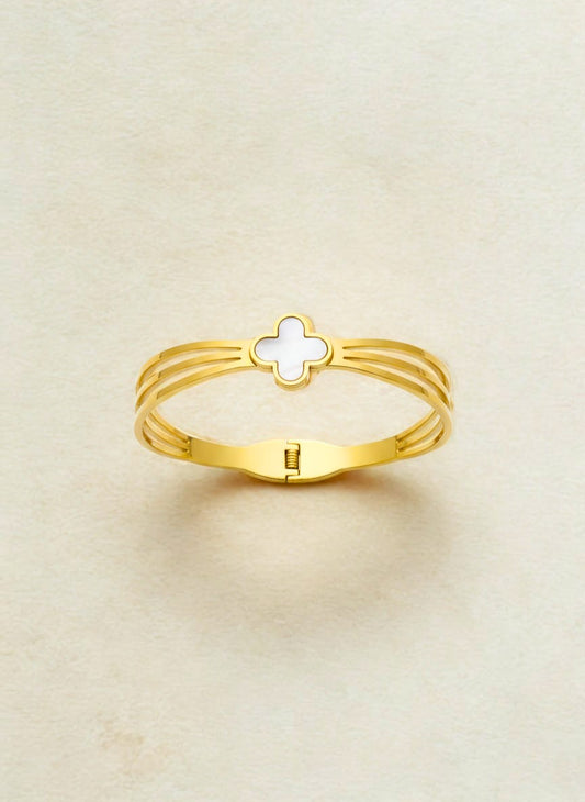 The Clover Whisper" Bangle
